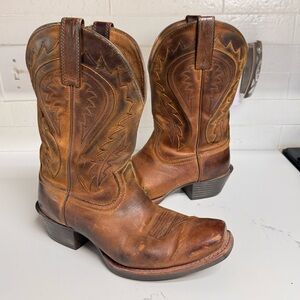 Mens Ariat Legend Phoenix Square Toe Leather Boots Size 8.5EE